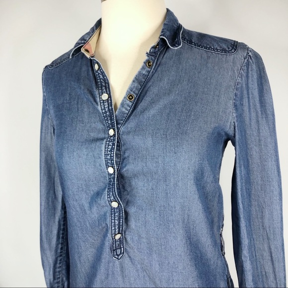 Authentic Burberry Brit Denim Button Tunic Dress - Picture 4 of 8